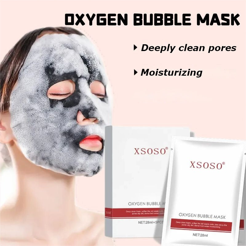 Bubble Mask - 5 Pieces In 1 Box - Deep Cleansing & Pore Tightening Facial Treatment For Radiant Skin - DropOnline.co