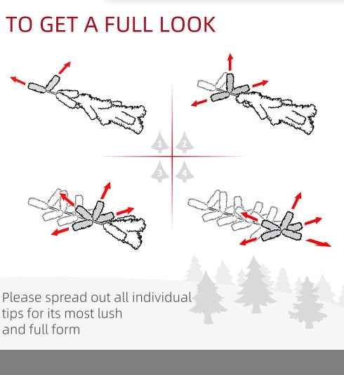 HOMCOM Prelit Holiday Christmas 4-Piece Set - Garland Wreath & 2 Entrance Trees - DropOnline.co