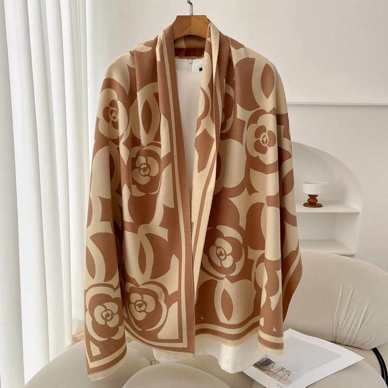 Retro High Sense Artificial Cashmere Scarf - Sophisticated Winter Wrap - DropOnline.co