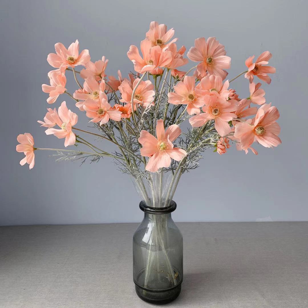 Pastoral Flowers Artificial Flower Bouquet - Realistic Silk Floral Arrangement for Home Decoration - DropOnline.co