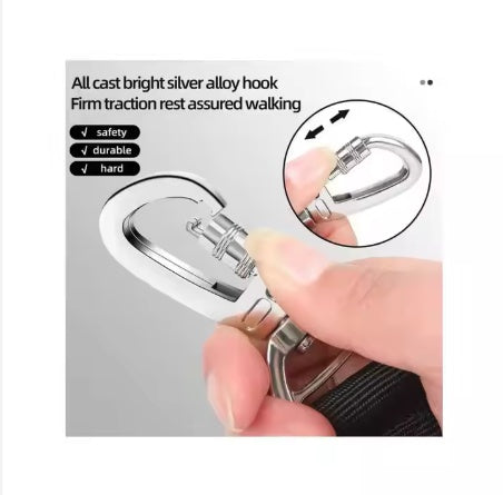 YT Pet Dog Explosion Proof Impact Leash, Heavy Duty Dog Leash With Padded Double Handle Car Seat Belts, 4-6 Feet Long - DropOnline.co