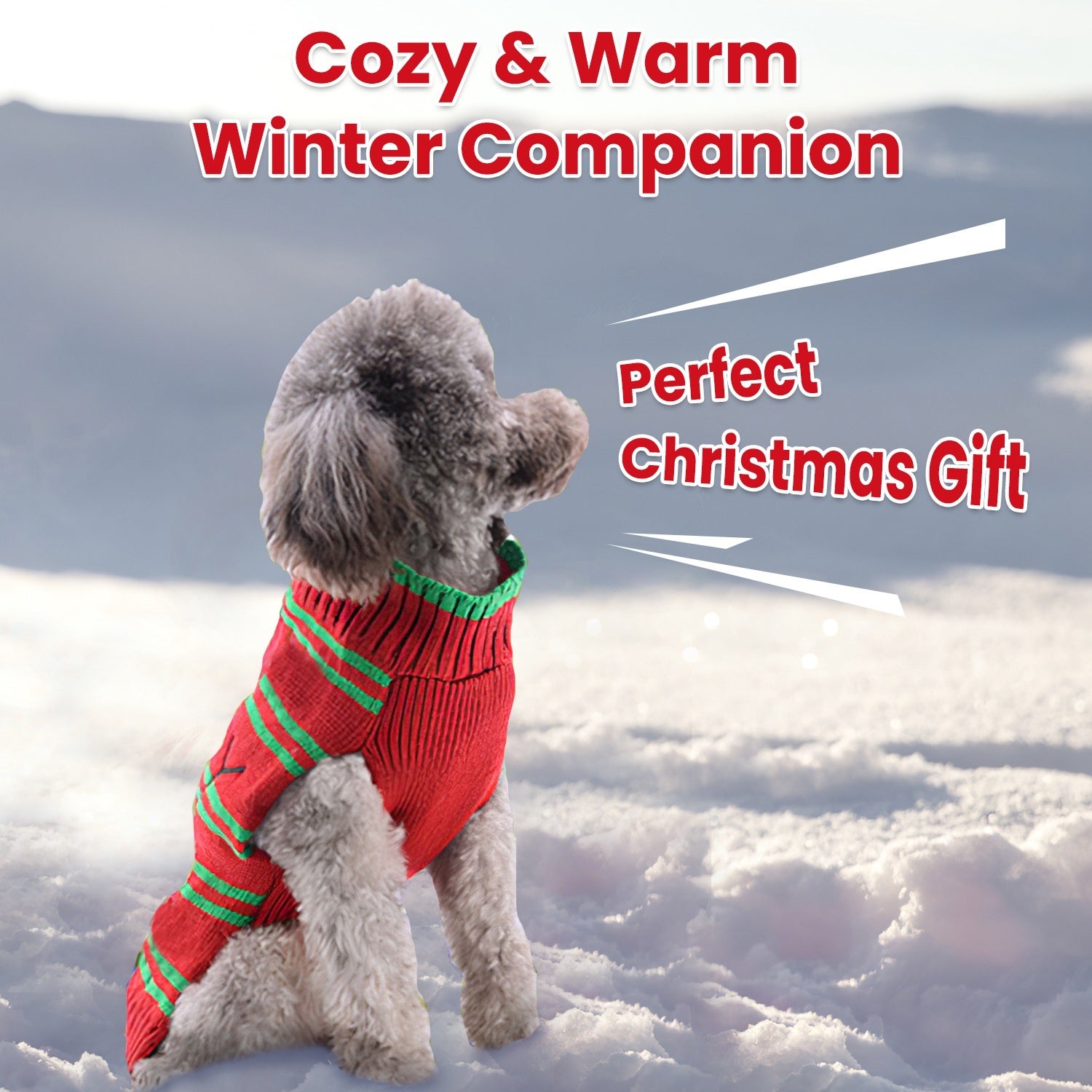 2 Patterns 4 Sizes Option-- 1Pc Pet Christmas Turtleneck Sweater Dog Cat Christmas Clothes Snowman Stripes Costume Winter Holiday Sweater For Small Medium Kitten Puppy Cats Dogs - DropOnline.co