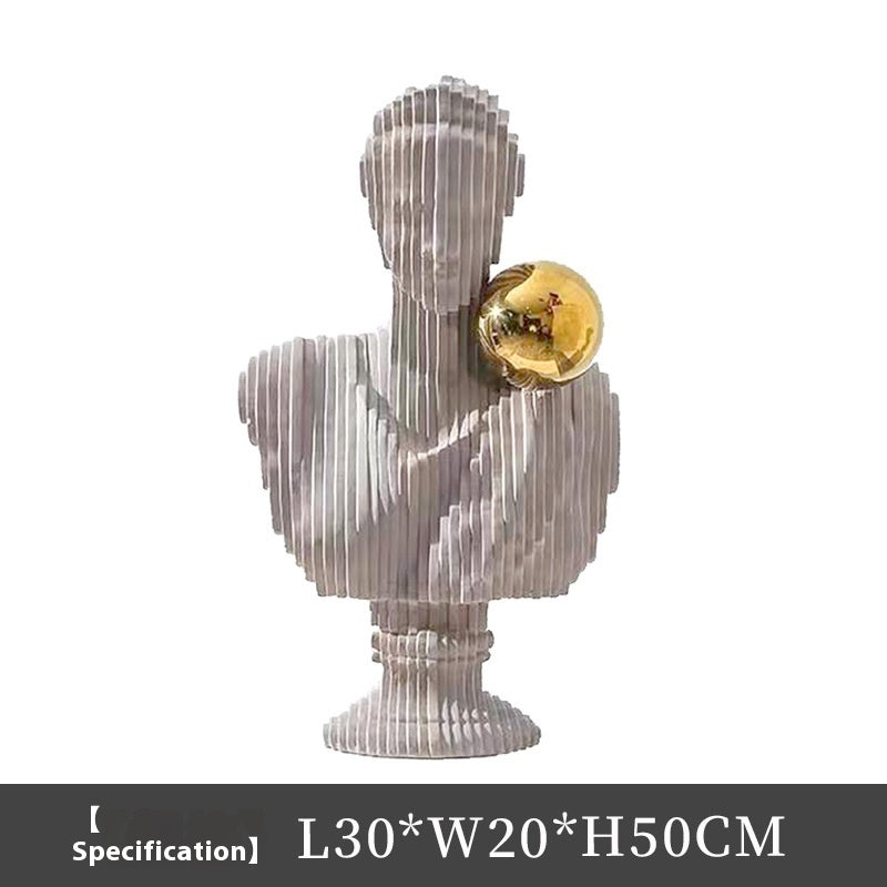 Modern Light Luxury Cut Female Character Art Sculpture Crafts Ornaments - DropOnline.co