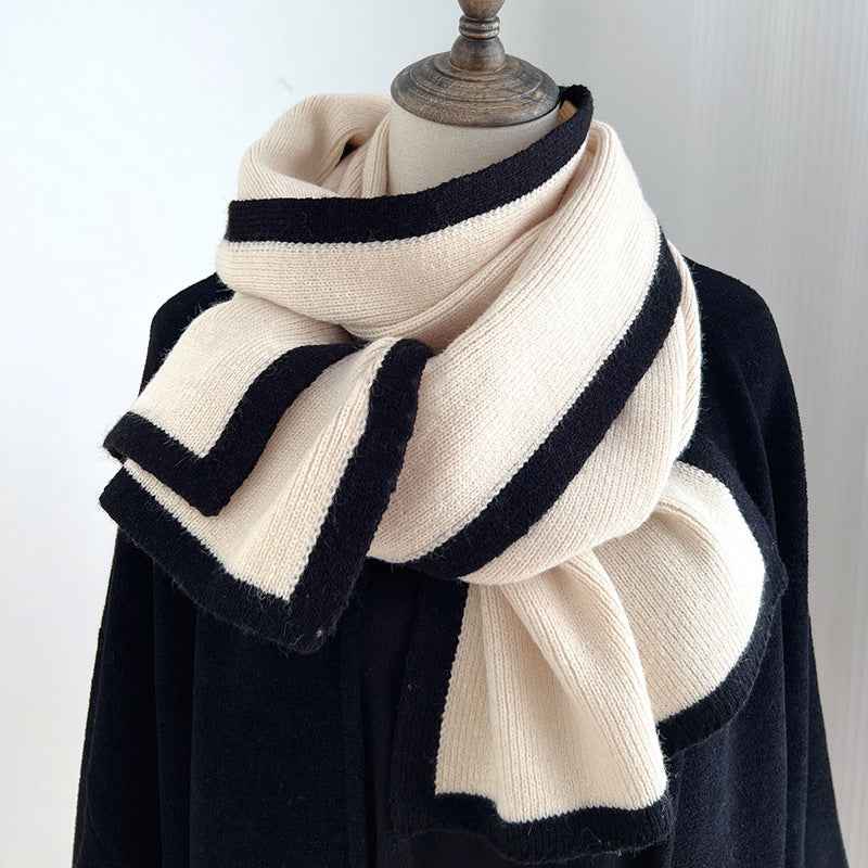 Color Matching Scarf - Knitted Wool Winter Wrap