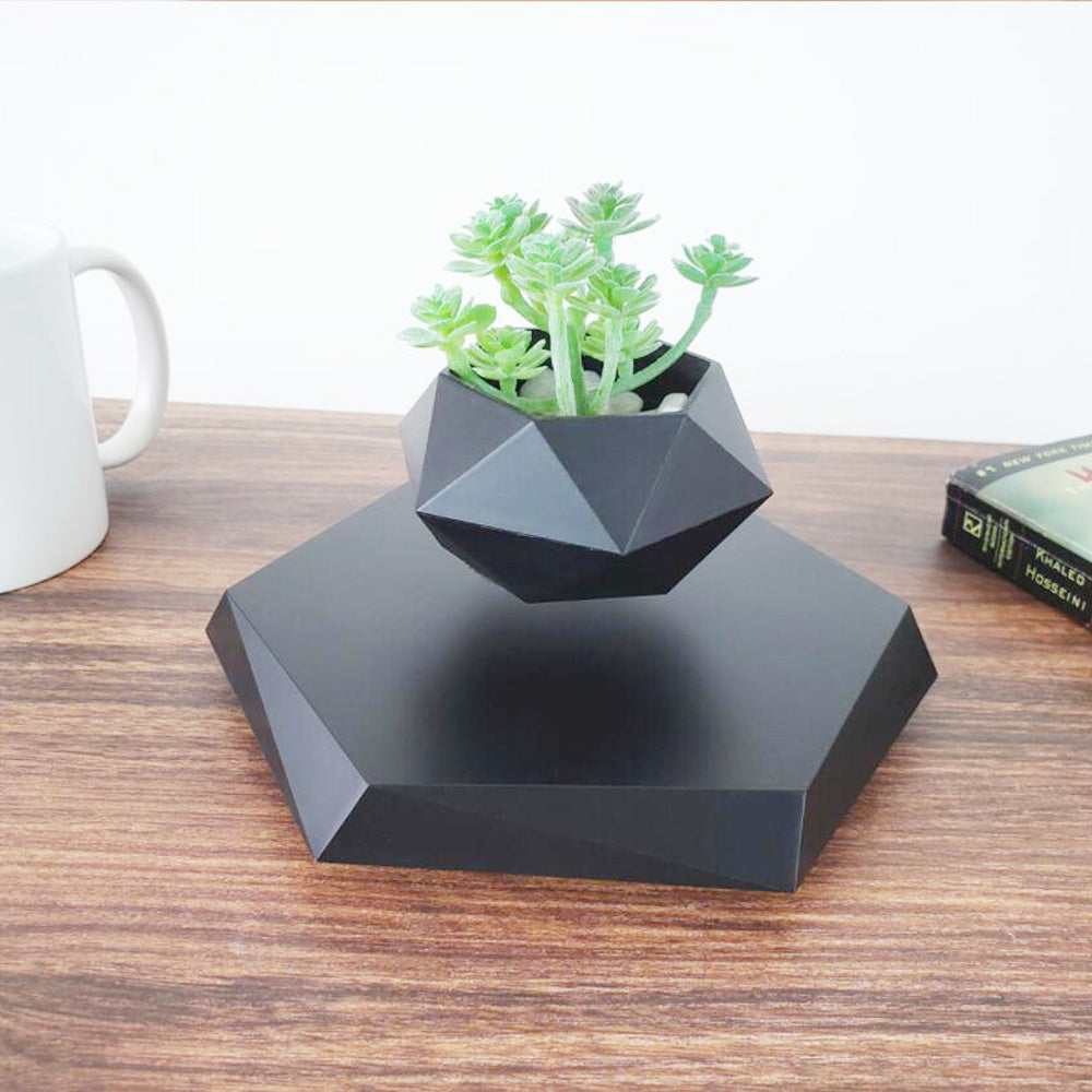 Floating Magnetic Levitating Flower Pot Bonsai Air Plant Pot Planter Potted For Home Office Desk Decor Creative Gift - DropOnline.co