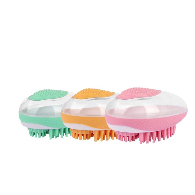 Dog Cat Bath Brush 2-in-1 - Pet SPA Massage Comb with Soft Silicone for Grooming & Shower - DropOnline.co