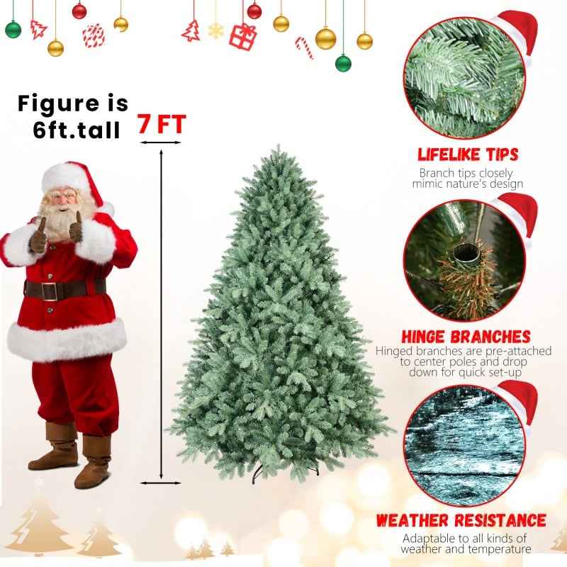 PE/PVC Christmas Tree Green - Premium Mixed Material Holiday Tree - DropOnline.co