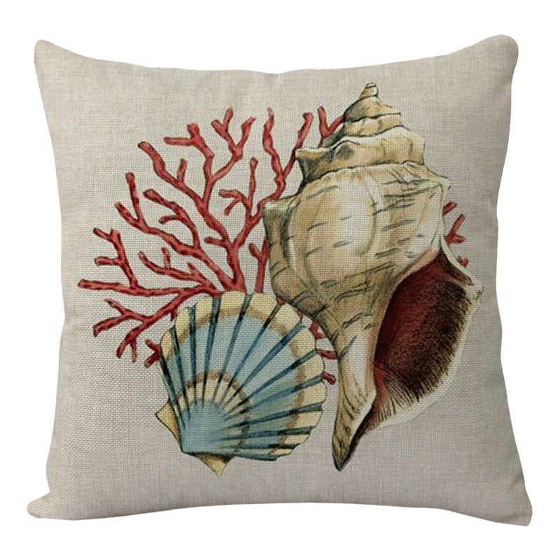 Cushion Covers Sea Turtle Printed Throw Pillow Cases For Home Decor Sofa Chair Seat - DropOnline.co