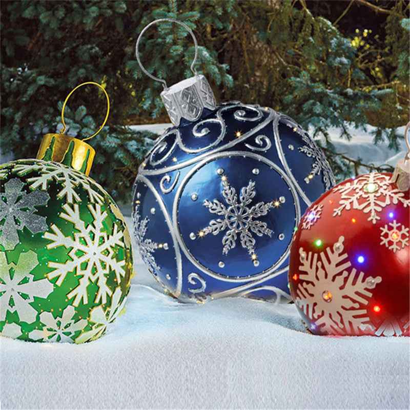 Giant Inflatable Christmas Ball 60cm - PVC Outdoor Ornament Decoration for Tree & Yard - DropOnline.co