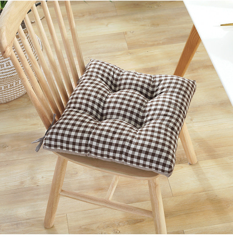 Thickened Four Hole Lattice Stripe Cushion - DropOnline.co