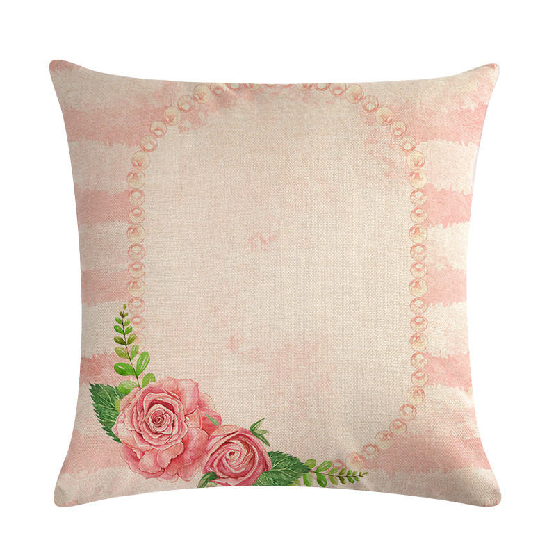 Floral Cushion Cover Cotton Linen Pillowcase - DropOnline.co