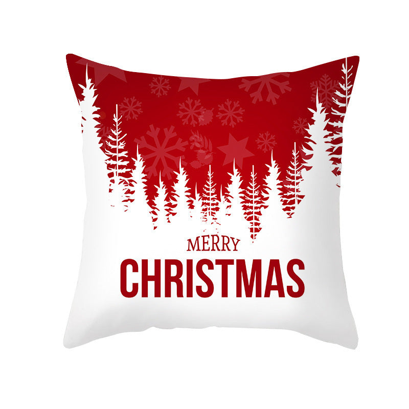 Cartoon Santa Claus Series Peach Skin Sofa Cushion Cover - Fun Christmas Holiday Decoration - DropOnline.co