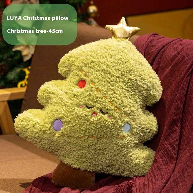 Plush Pillow Christmas Tree Decorative Gift Doll - Holiday Cushion