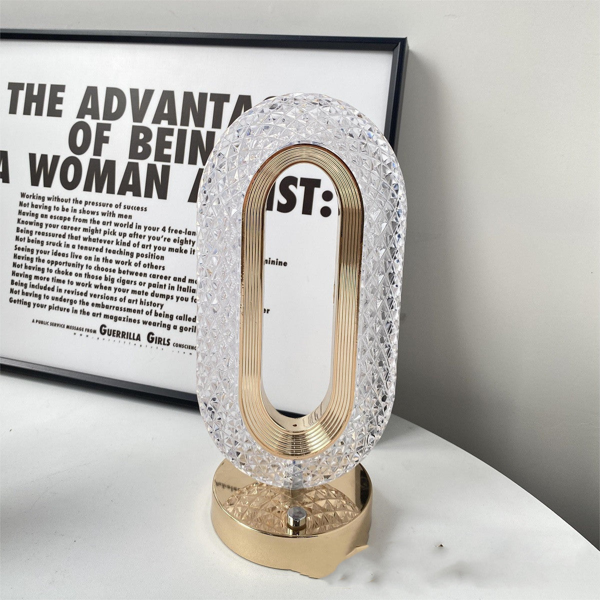 Simple Light Luxury Touch Desktop Atmosphere Crystal Lamp Decorative Home Decor - DropOnline.co