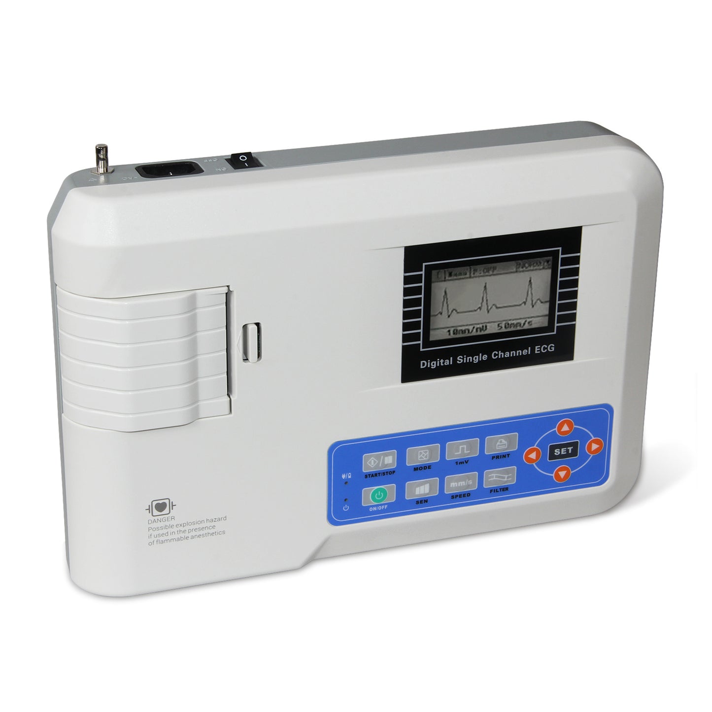 CONTEC Digital 1 Channel 12 Lead ECG Machine EKG Electrocardiograph ECG100G Printer - DropOnline.co