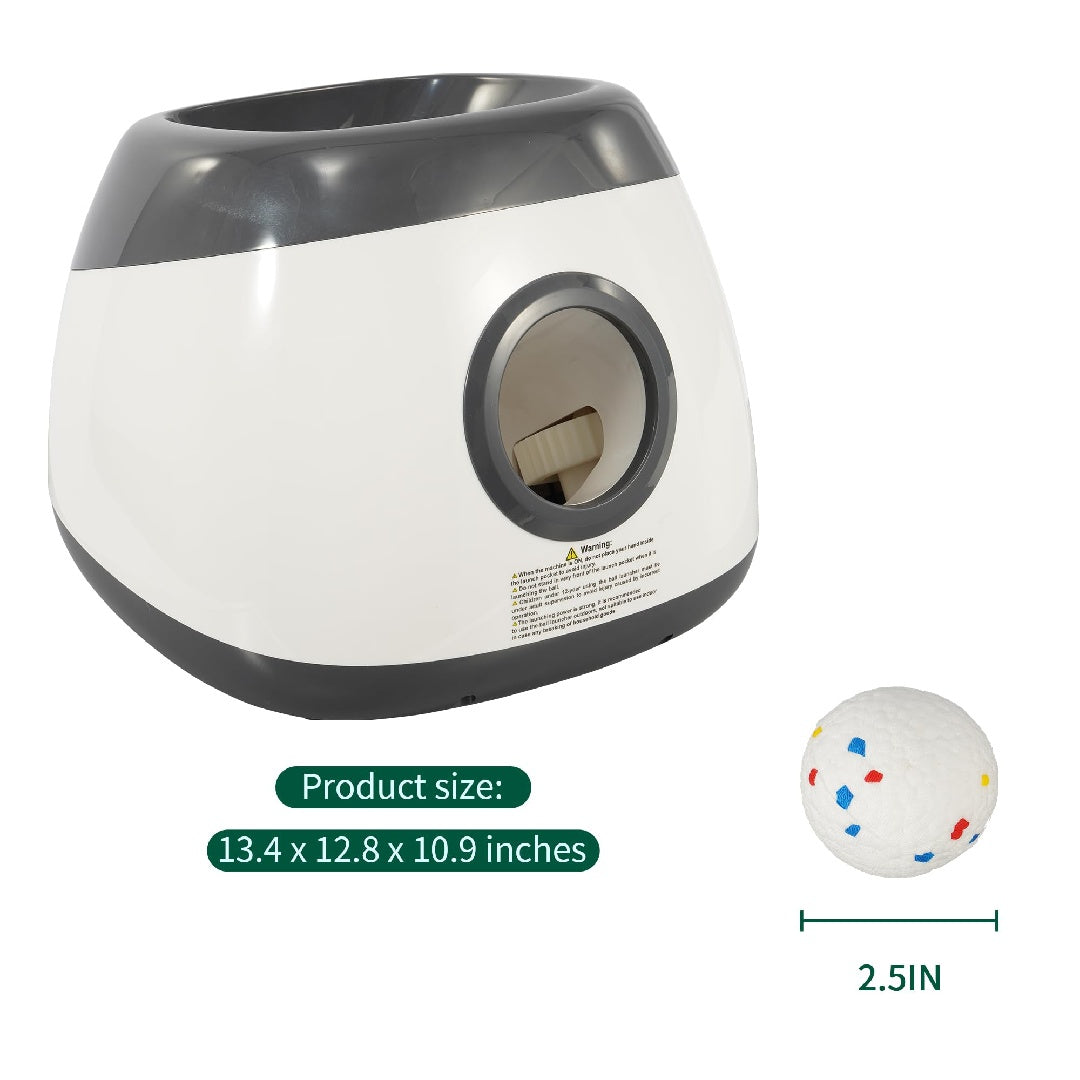 Only Supports Self Pickup  Dog Ball Thrower, Automatic Ball Launcher, Indoor-Outdoor Interactive Dog Toy With Three Scopes, Includes Balls And A Data Cable, Grey-Green - DropOnline.co