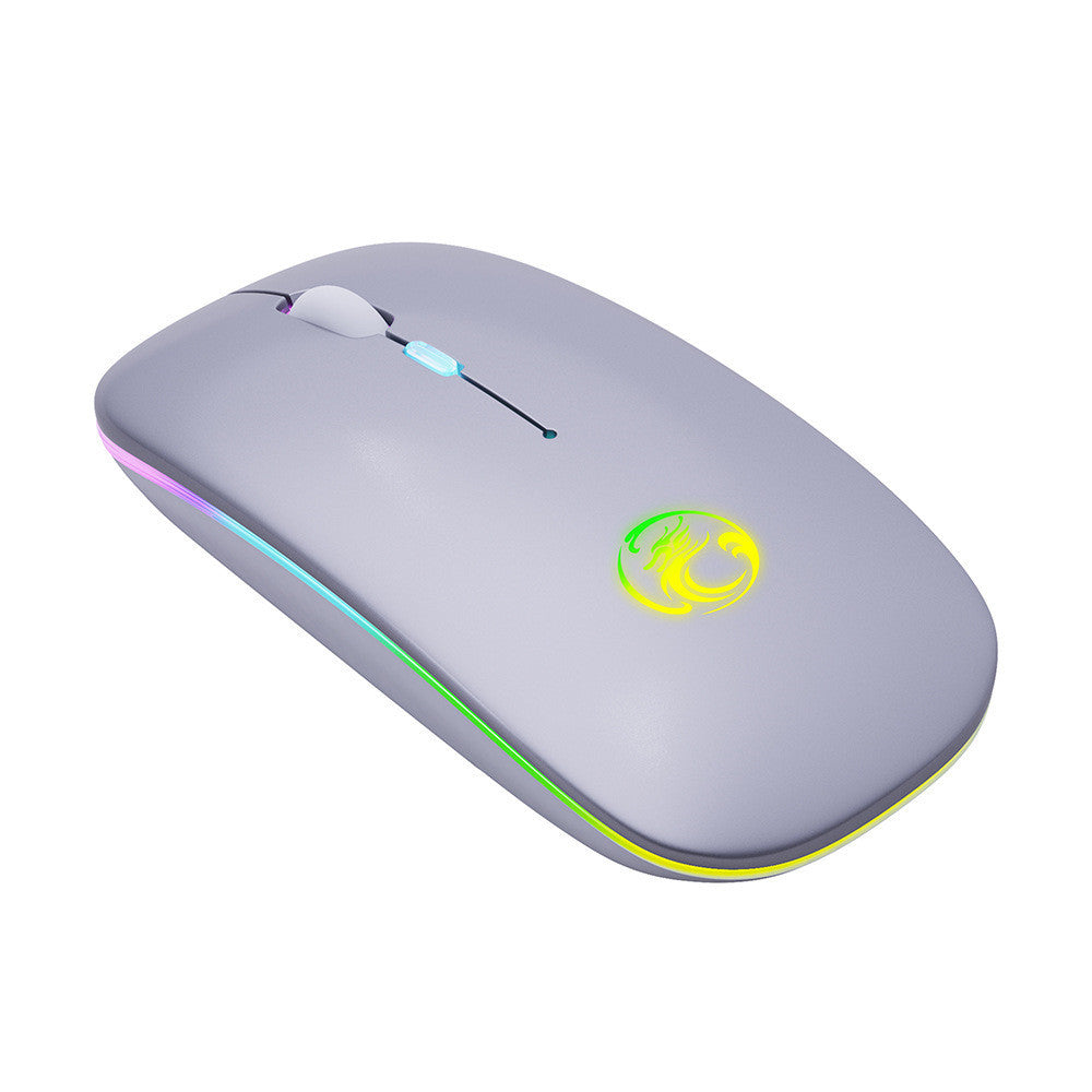 Luminous Charging Bluetooth Dual-mode Wireless Silent Mouse Desktop Notebook - DropOnline.co