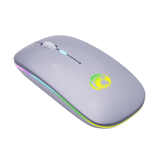 Luminous Charging Bluetooth Dual-mode Wireless Silent Mouse Desktop Notebook - DropOnline.co
