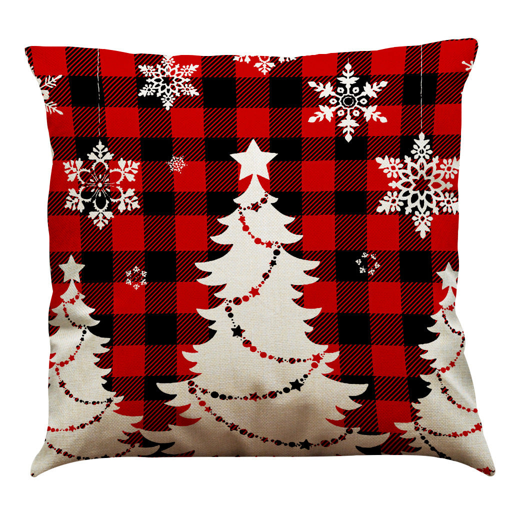 Christmas Cotton Linen Sofa Car Cushion Pillowcase - DropOnline.co