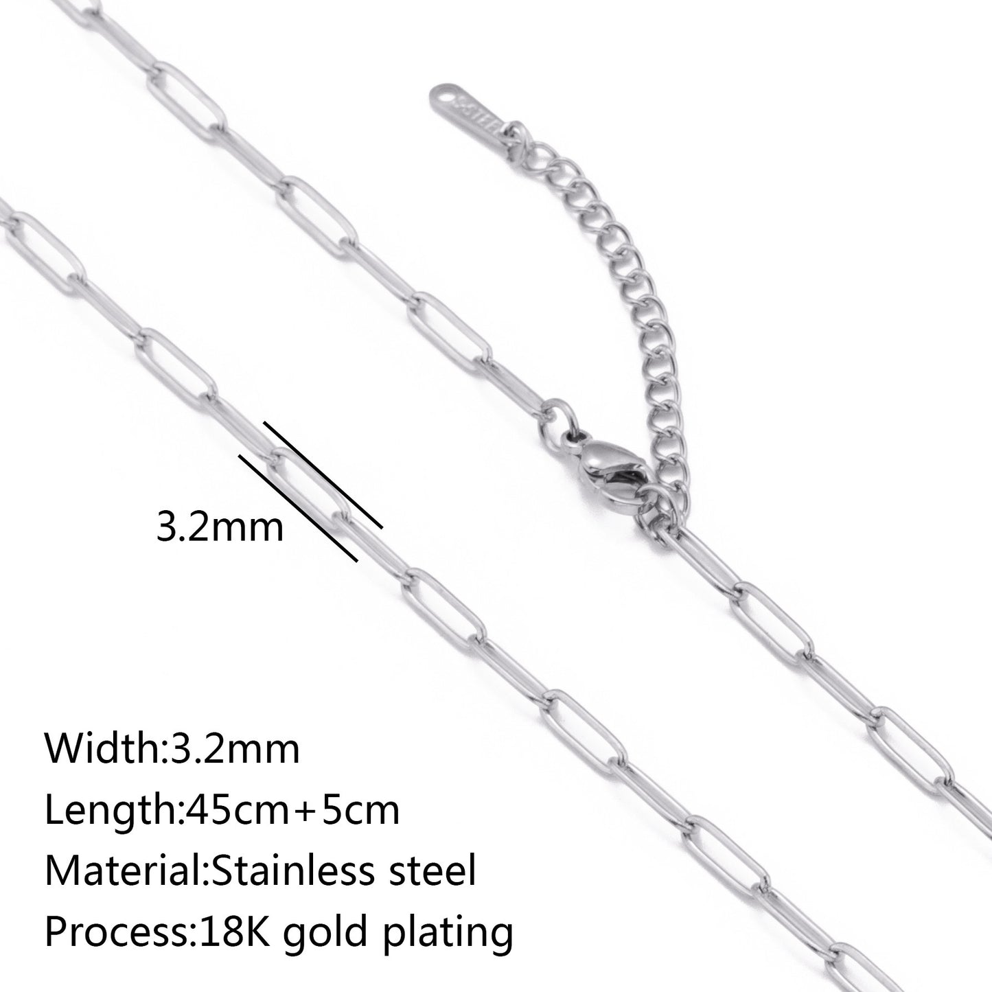 Stainless Steel Vacuum Vapor Plating 18K Gold Color Protection Lip Chain - DropOnline.co