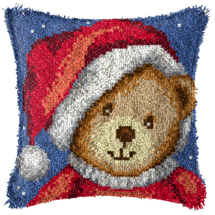 Diy Handmade Christmas Cushion Wool Embroidered Pillow Material Package - DropOnline.co