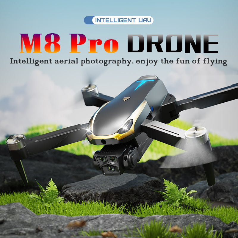M8 Pro Drone Quadcopter Remote Control Handle Four Axis HD 6K Photography UAV Altitude Fixation Helicopter Toys - DropOnline.co