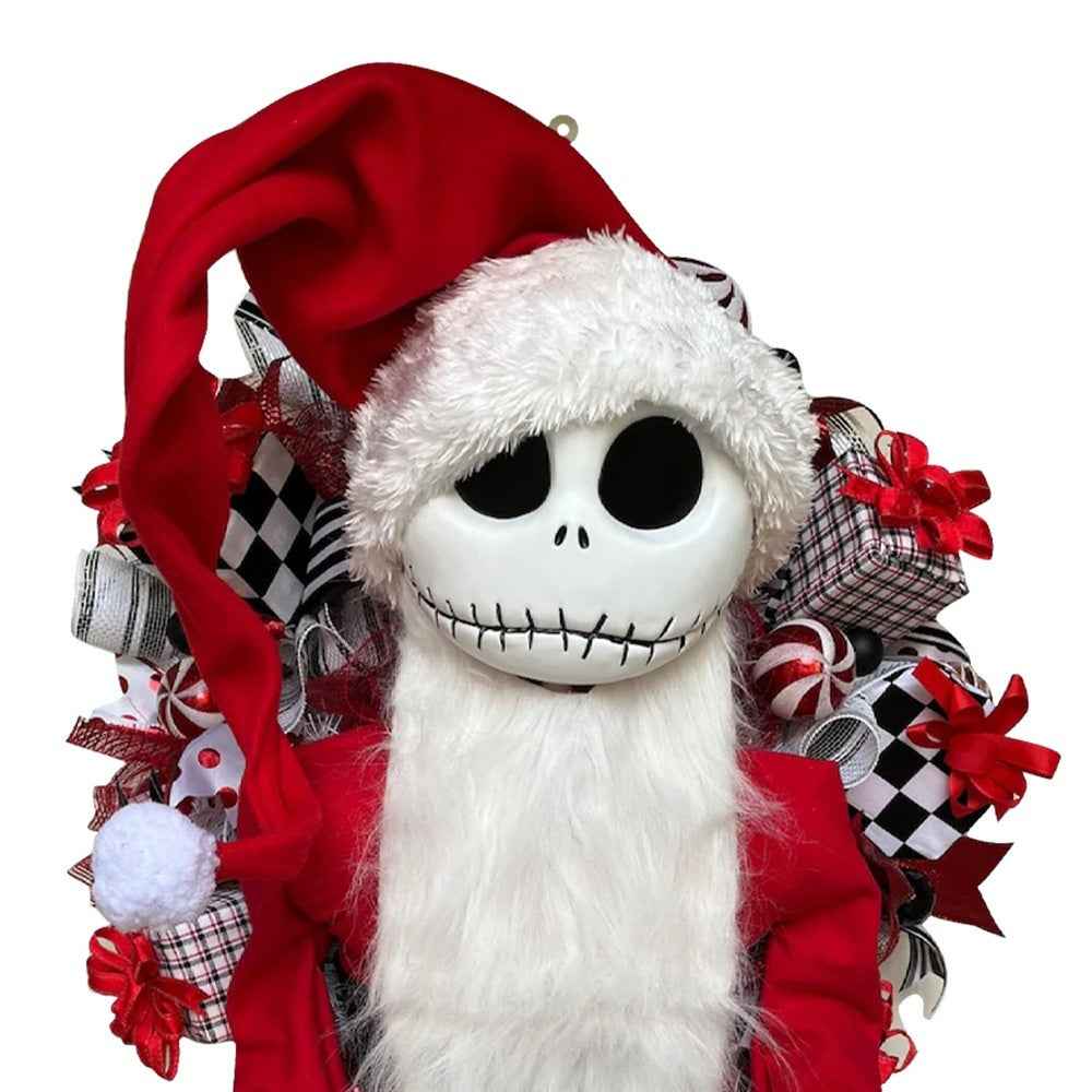 Christmas Jack Doll Garland - 3D Wooden Cloth Holiday Window Decoration - DropOnline.co