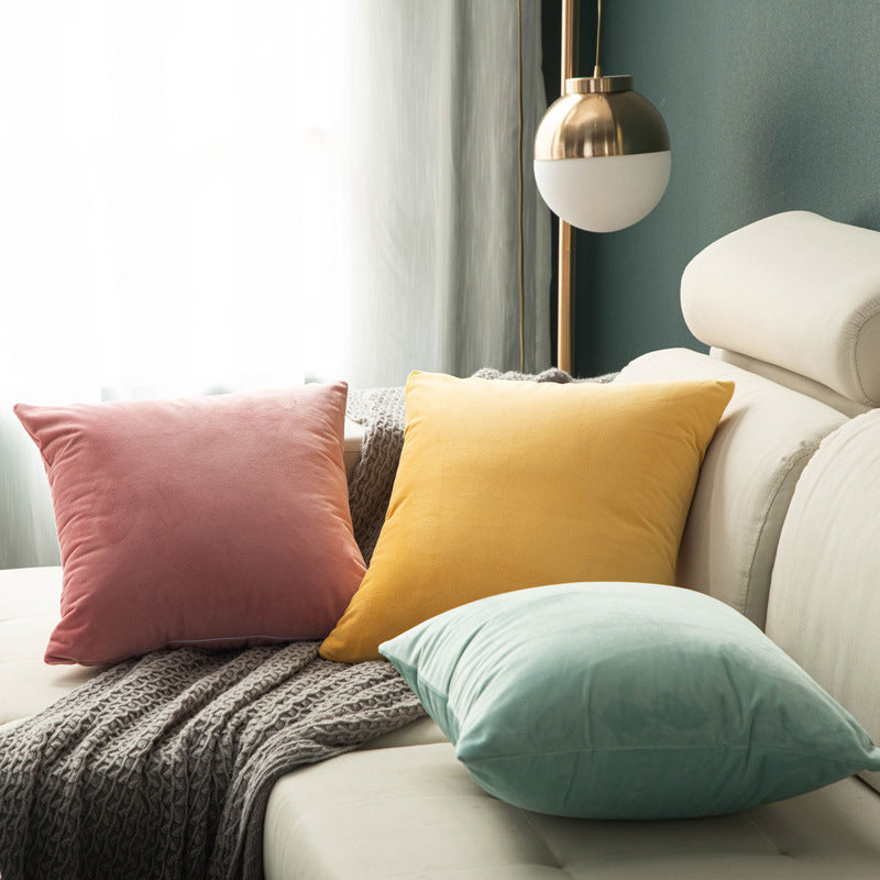 Velvet Nordic Cushion Pillow Sofa Cushion Office Chair Backrest Bed Head Backrest Cushion Pillow - DropOnline.co