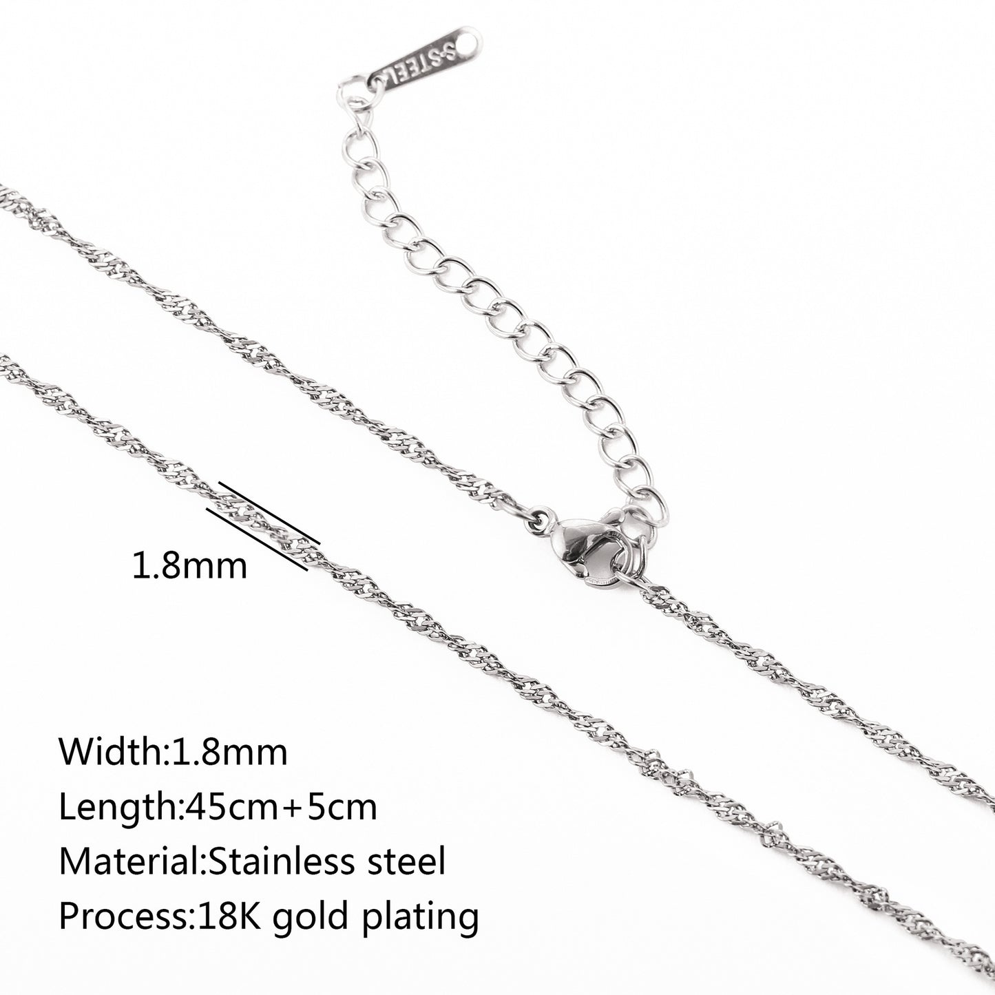 Stainless Steel Vacuum Vapor Plating 18K Gold Color Protection Lip Chain - DropOnline.co