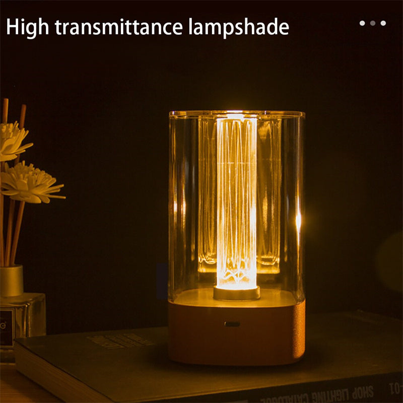 New LED Touch Atmosphere Light USB Charging Eye Protection Bedside Bedroom Lamp Bar Restaurant Garden Decoration Night Light Home Decor - DropOnline.co