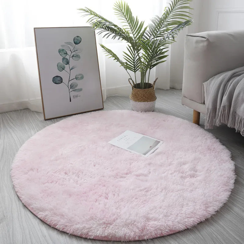 Super Soft Plush Round Rug Mat Fluffy White Carpets For Living Room Home Decor Bedroom Kid Room Decoration Salon Thick Pile Rug - DropOnline.co
