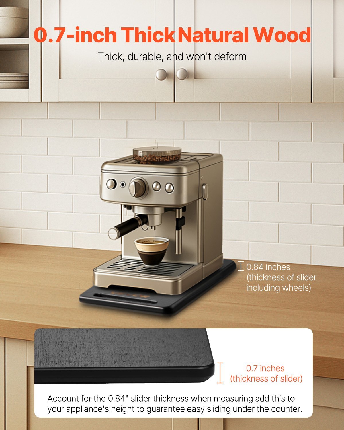 Appliance Slider 14.5 X 7.5 In Sliding Tray For Coffee Maker Black - DropOnline.co