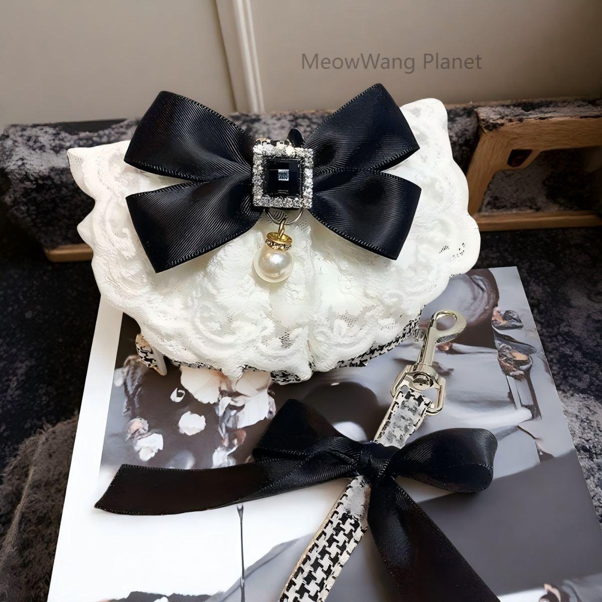 Dog Leash Cat Leash Luxury Lace Pet Harness Leash Set Elegant Inspired Adjustable Escape Proof Vest For Cats Small Dogs - DropOnline.co