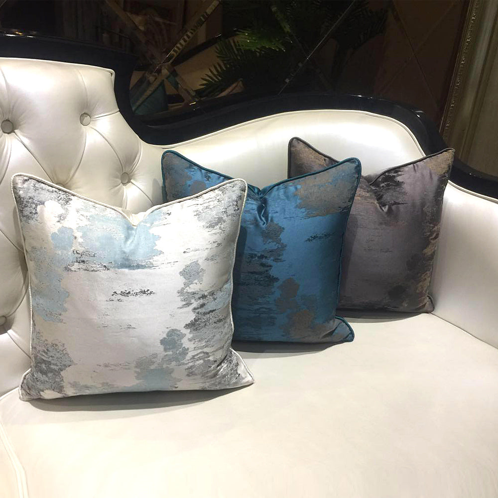 Dark Green Silver Green Sofa Pillow Cushion - DropOnline.co