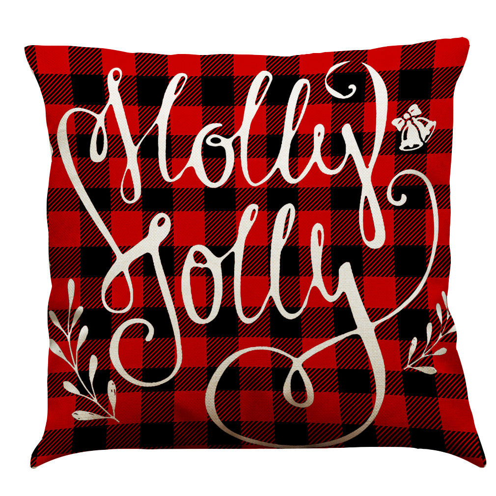 Christmas Cotton Linen Sofa Car Cushion Pillowcase - DropOnline.co