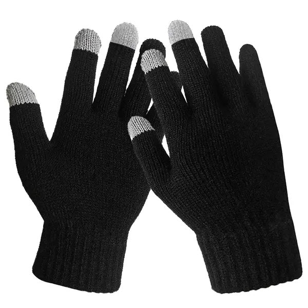 Unisex Touchscreen Winter Gloves - Full Finger Knitted Gloves for Running & Cycling - DropOnline.co