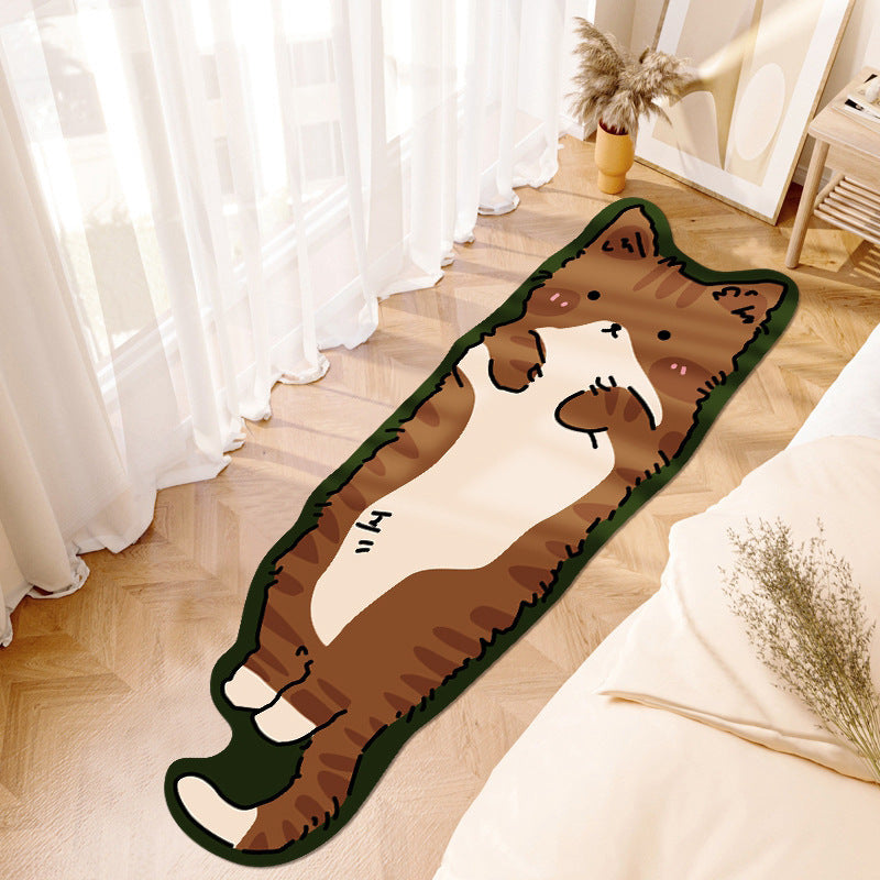 Cartoon Carpet Bedroom Bedside Blanket Window Cushion Washable Cashmere Room Foot Mat - DropOnline.co