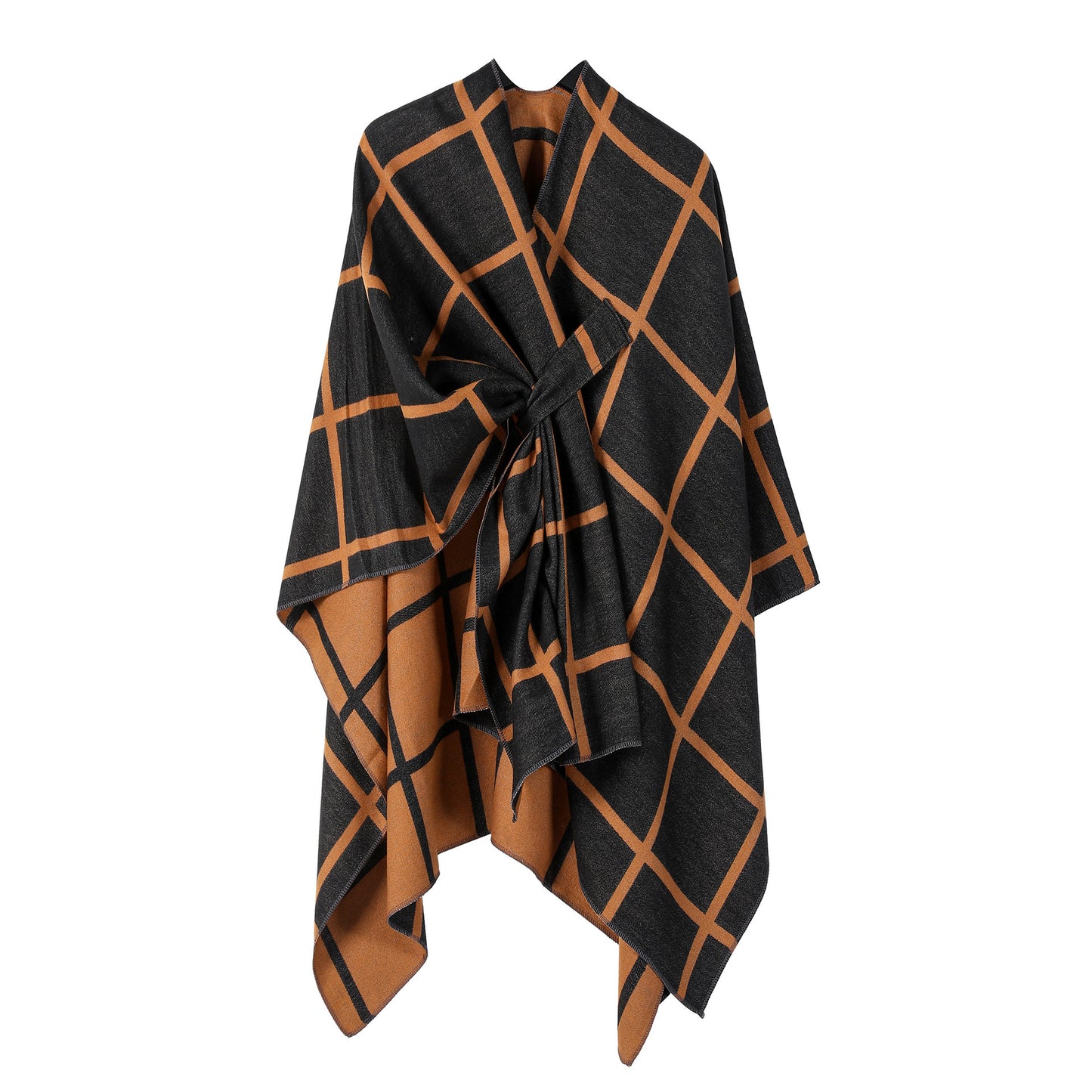 Women's Fashion Gingham Check Warm Scarf - Classic Plaid Winter Wrap - DropOnline.co