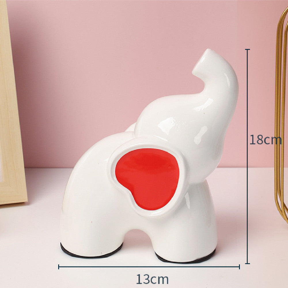 Nordic Home Decor Accessories Ceramic Elephant Vase Bedroom Desktop - DropOnline.co