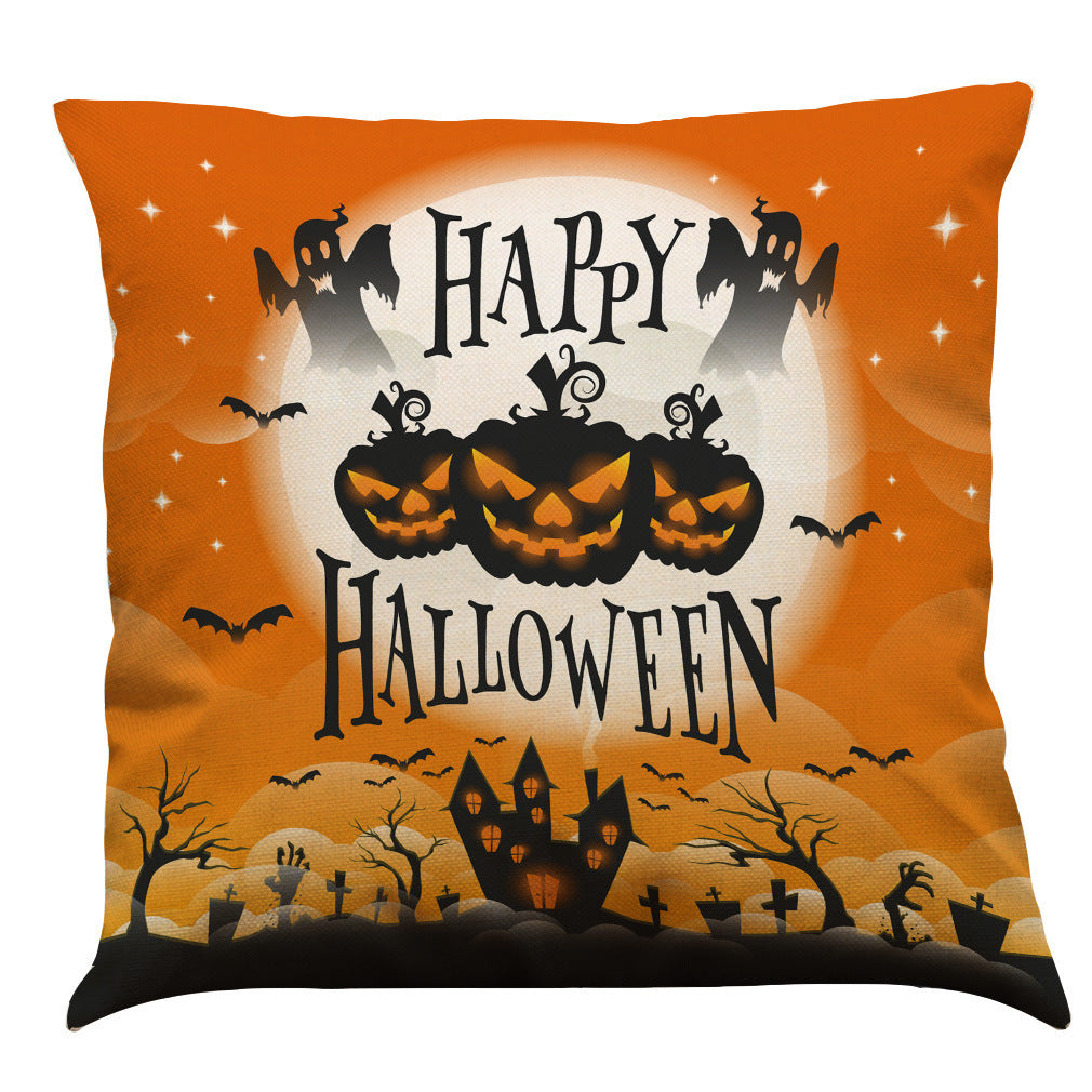 Halloween Cotton Linen Sofa Car Cushion Pillowcase - DropOnline.co