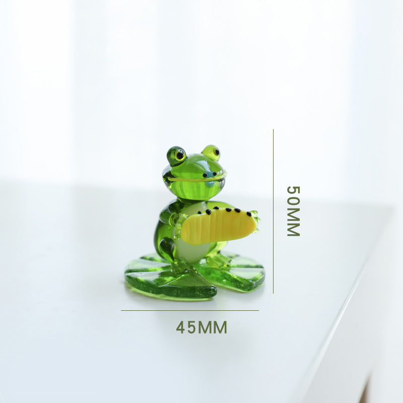 Home Decor Glass Frog Ornament Shape - DropOnline.co