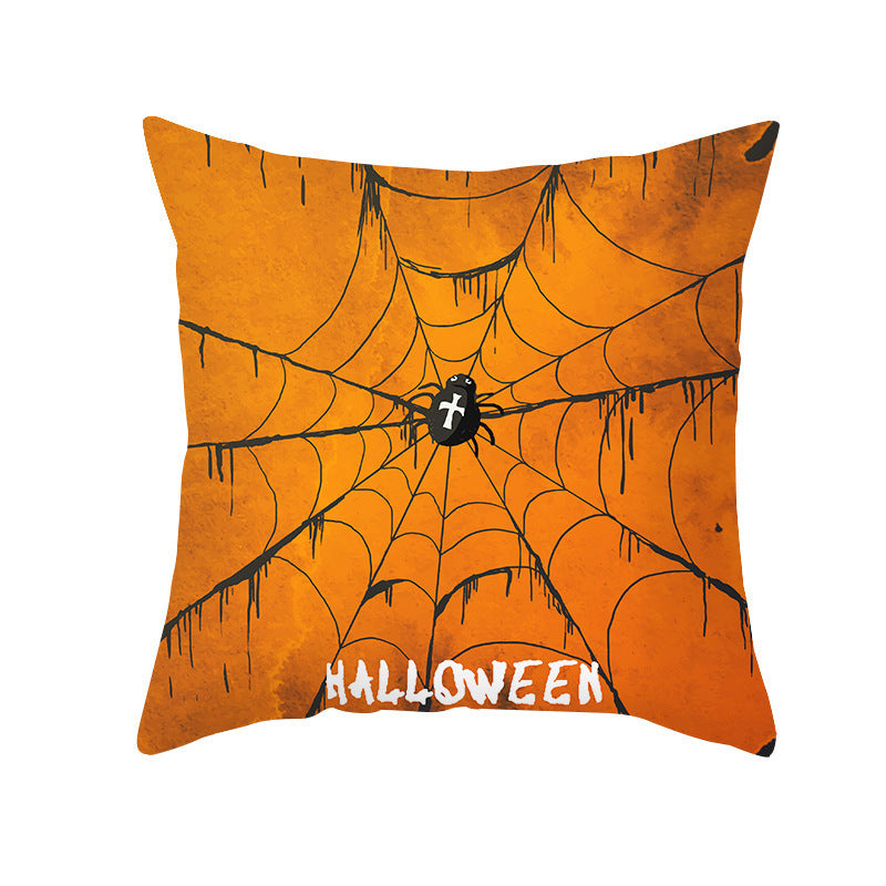 Halloween Pumpkin Letter Fleece Cushion Cover - DropOnline.co