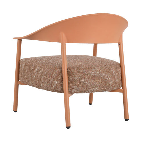 Modern 2 Piece Accent Chair Set With Coffee Table  Apricot Brown PP  Steel Frame Sofa Set, Soft Cushioned Seating For Living Room, Lounge, Balcony - DropOnline.co