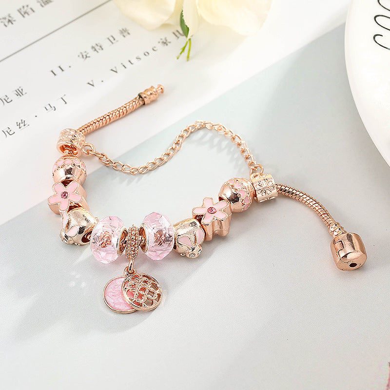 Fashion Love Geometric Rose Gold Bracelet Women's Jewelry - DropOnline.co