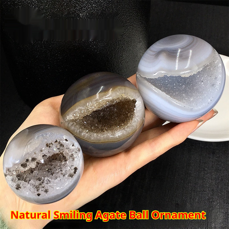 Natural Agate Crystal Cave Jack Purcell Crystal Ball - DropOnline.co