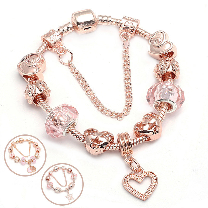 Fashion Love Geometric Rose Gold Bracelet Women's Jewelry - DropOnline.co
