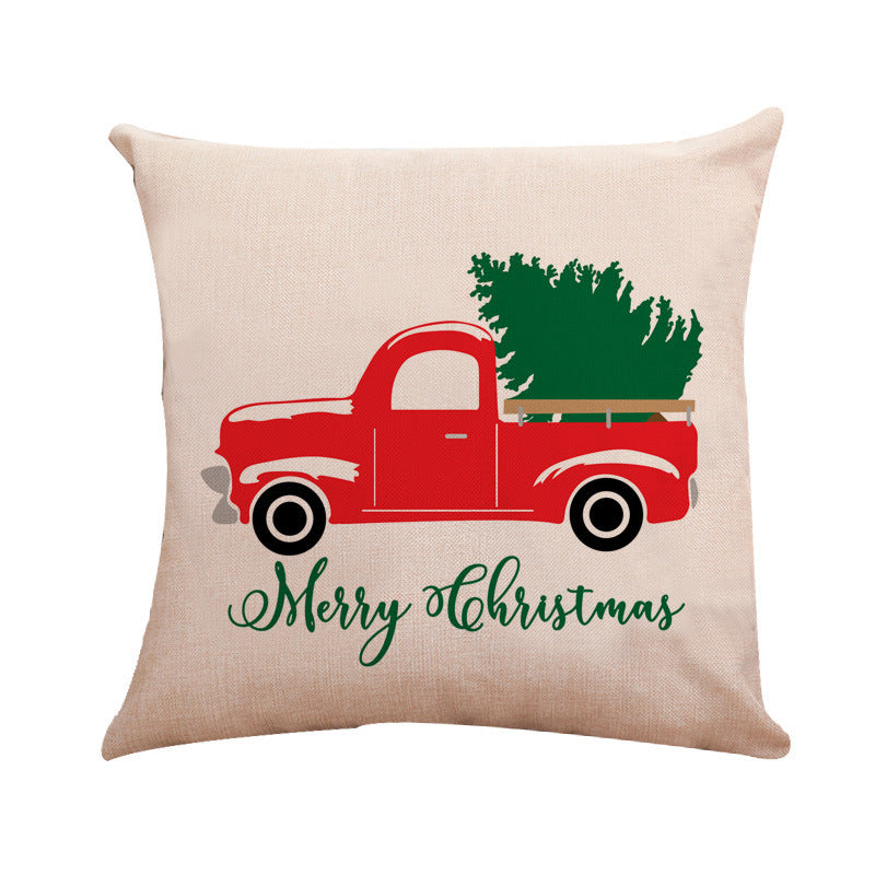 New Christmas Themed Linen Cushion Pillowcase - DropOnline.co