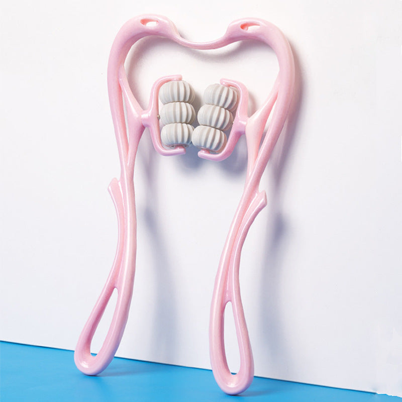 Multifunctional Manual Six-wheel Neck Massager Massage Relieve Roller Massage Tool - DropOnline.co