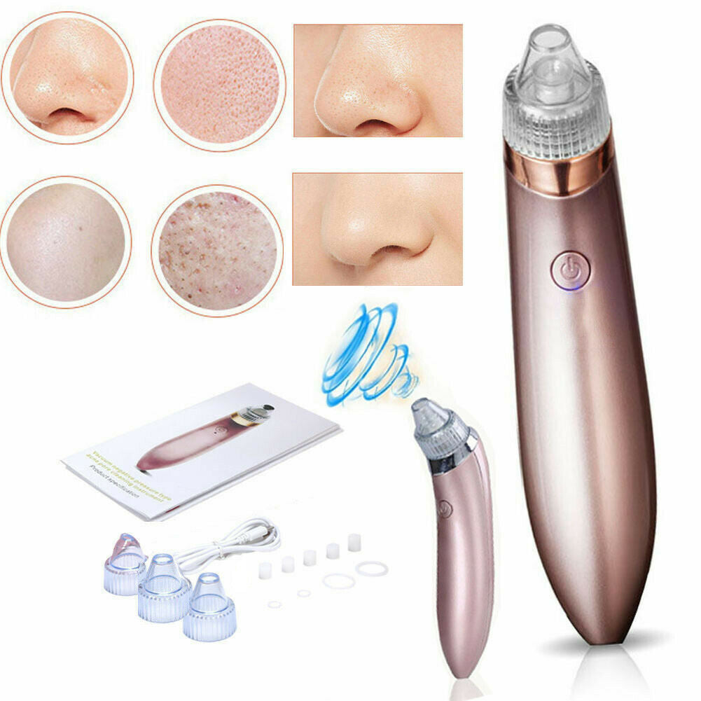 Electric Blackhead Vacuum Pore Cleaner Acne Pimple Remover Strong Suction Tool Electric Blackhead Remover Pore Vacuum Suction Diamond Dermabrasion Face Cleaner - DropOnline.co
