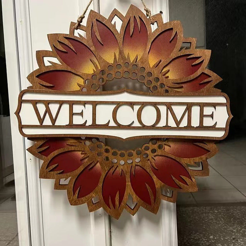 Home Sunflower Doorplate Decoration Craft - DropOnline.co